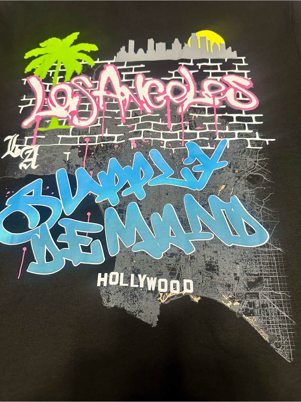 Supply & Demand New York Brand Los Angeles Hollywood Graphic Tee M